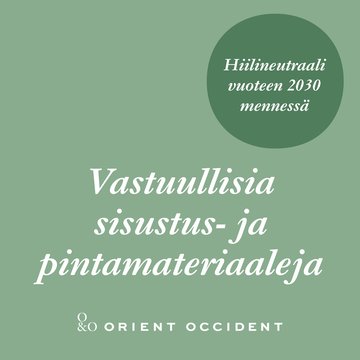 Orient Occidentin hiilineutraaliustiekartta on julkaistu - tavoitteena hiilineutraalius 2030 mennessä