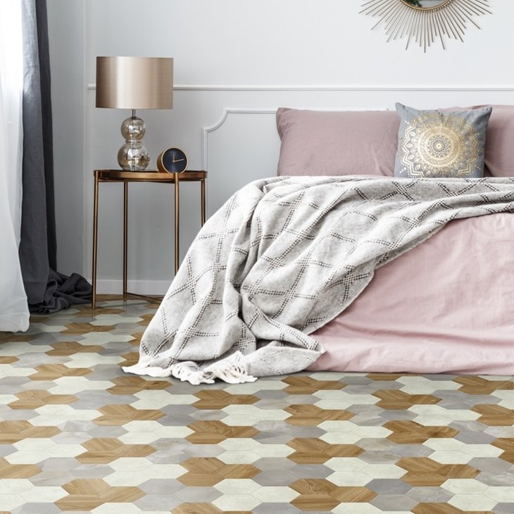 Vinyylilattia Moduleo Moods Hexagon