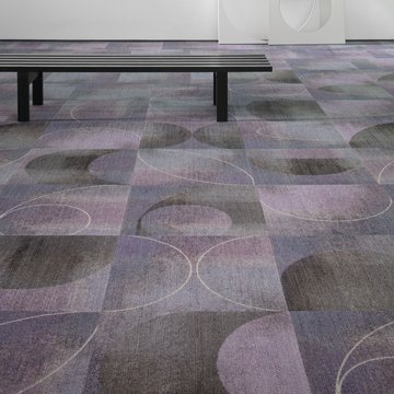 Milliken Clerkenwell Circle Top View TractionBack 50x50 cm