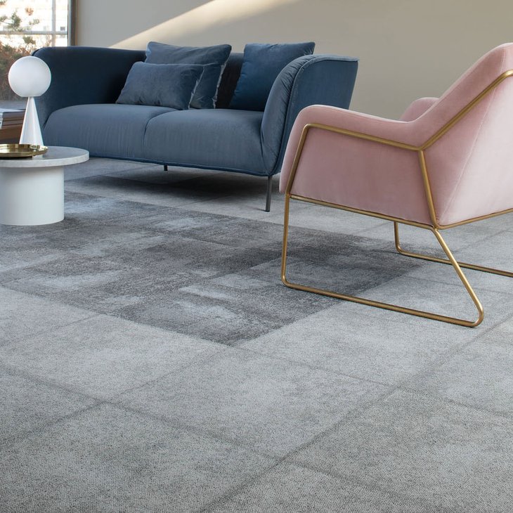 Mattolaatta Milliken Comfortable Concrete 2.0 Laid Bare TractionBack 50x50 cm