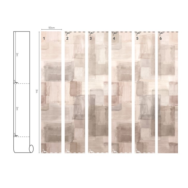 VN PATCHWORK MURAL TAPETTI W622-02 STONE
