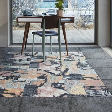 Milliken Comfortable Concrete Retold Urban Graffiti TractionBack 50x50 cm