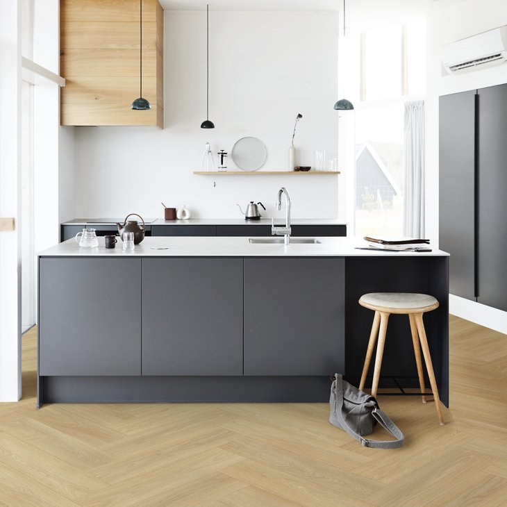 Vinyylilattia Locfloor Frame Herringbone vinyyli