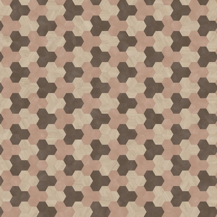 Vinyylilattia MODULEO MOODS HEXAGON CLUSTER 623