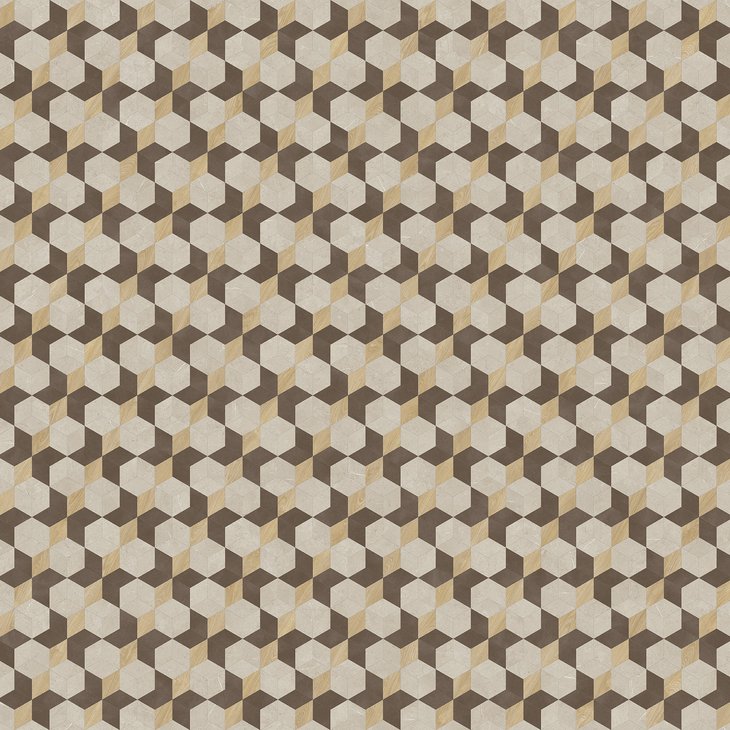 Vinyylilattia MODULEO MOODS DIAMOND FLORAL 631